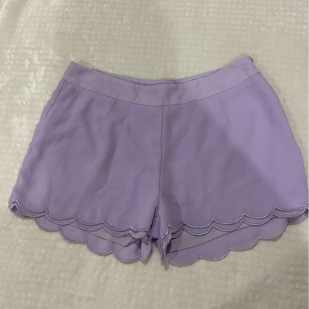 Tobi Lavender Scalloped Women Shorts